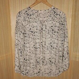 Eight Sixty Snake Print High Low Flowy Blouse Med